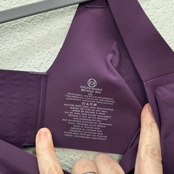 Evelyn Bobbie Purple Beyond Adjustable Strap Bra Womens size 2XL - Picture 3 of 5